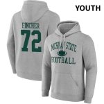 Youth Michigan State Spartans NCAA #72 Dallas Fincher Gray NIL 2022 Fanatics Branded Gameday Tradition Pullover Football Hoodie TP32V68TT